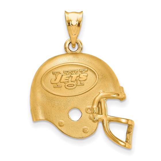 Sterling Silver Gold-plated New York Jets Football Helmet Pendant Sterling Silver Gold-plated New York Jets Football Helmet Pendant